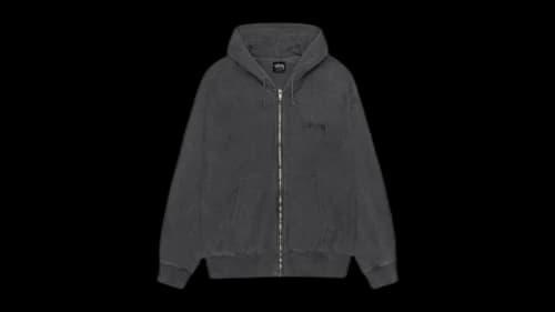 Stussy Modern Age Pig Dyed Zip Hoodie Black