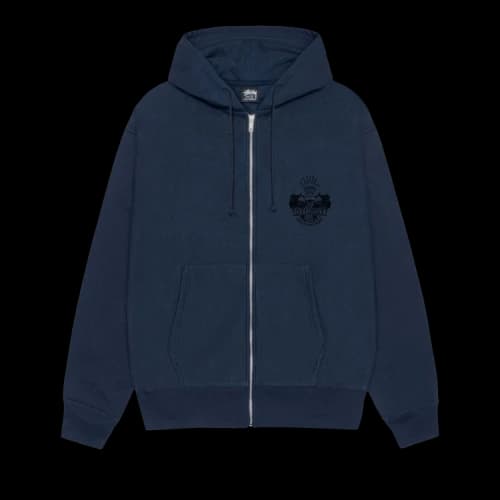 Stussy Built To Last Zip Hoodie Navy