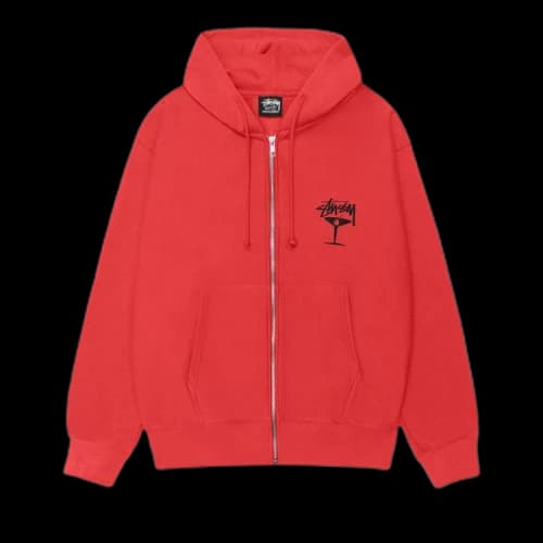 Stussy Martini Zip Hoodie 'Cayenne'