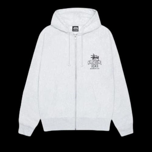 Stussy Cali Grown Zip Hoodie 'Ash Heather'