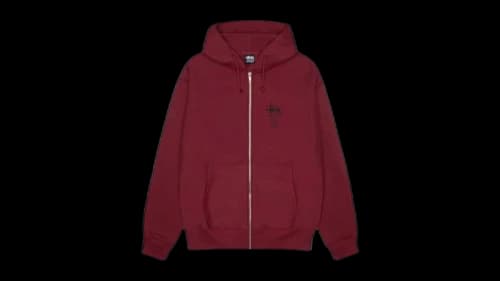 Stussy Swim Out Zip Hoodie Wine