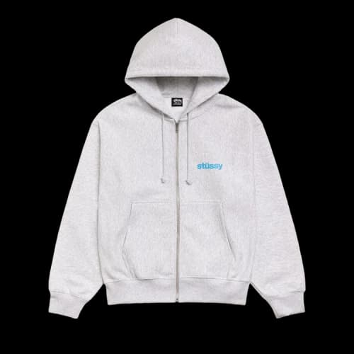 Stussy Built Tough Zip Hoodie 'Ash Heather'