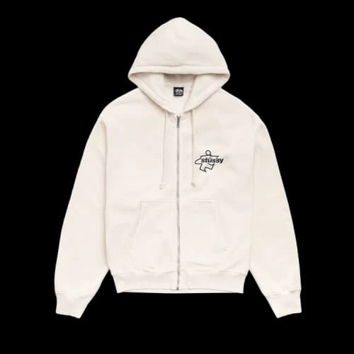 Stussy Surf Size Zip Hoodie 'Bone'