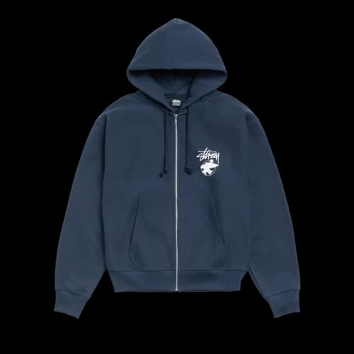 Stussy Long Haul Zip Hoodie 'Navy'