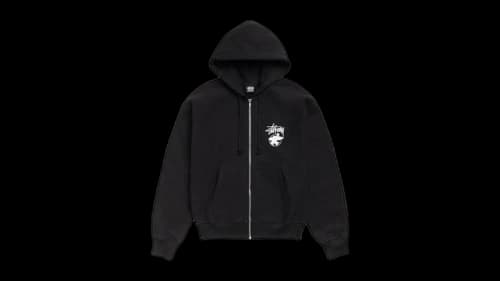 Stussy Long Haul Zip Hoodie Black