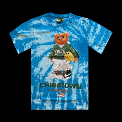 Chinatown Market Smiley Sketch Basketball Bear Tee 'Tie Dye'