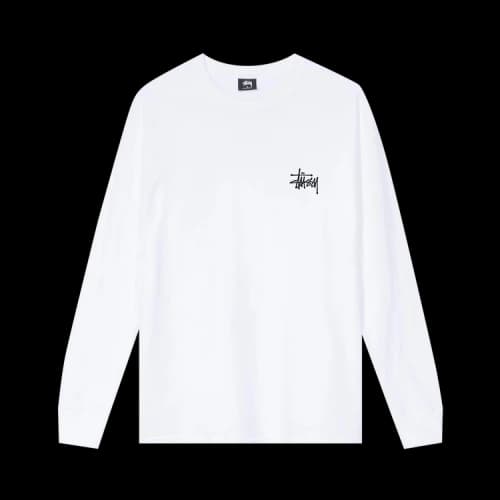 Stussy Basic Long-Sleeve Tee 'White'