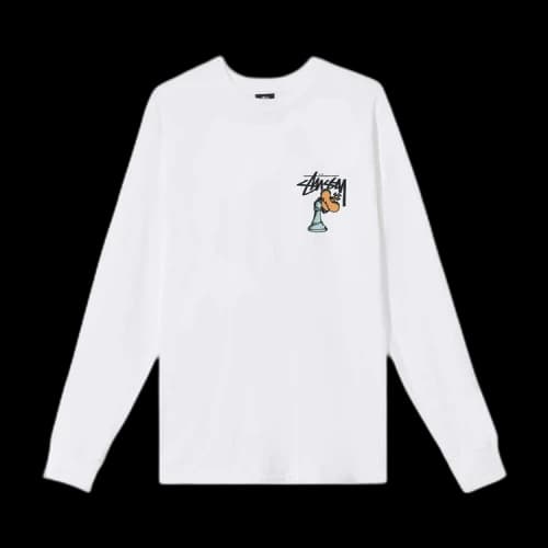 Stussy Hidden Pawn Long-Sleeve Tee 'White'