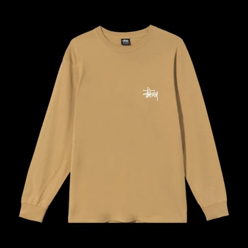 Stussy Basic Long-Sleeve Tee 'Khaki'