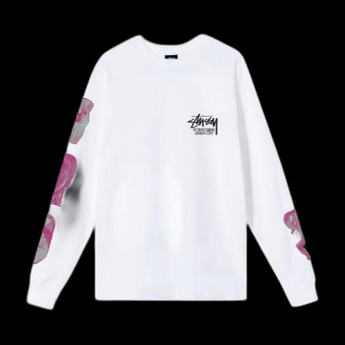 Stussy Masked Long-Sleeve Tee 'White'
