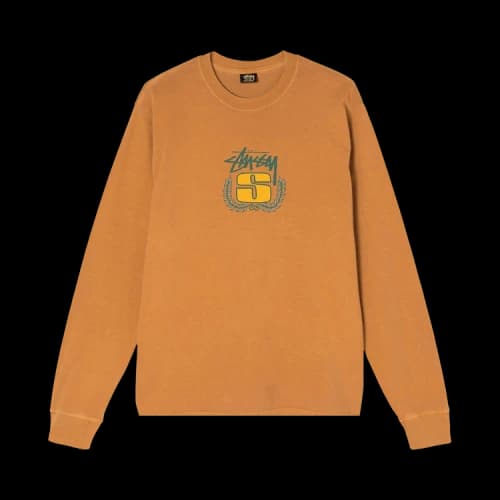 Stussy S Wreath Pigment Dyed Long-Sleeve 'Copper'
