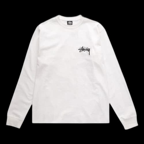Stussy Energy Long-Sleeve Tee 'White'