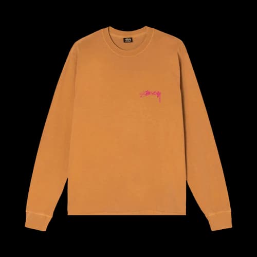 Stussy Sphinx Pigment Dyed Long-Sleeve Tee 'Copper'
