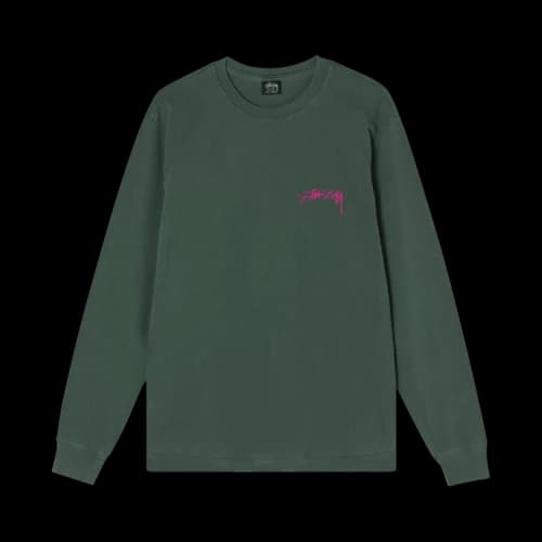 Stussy Sphinx Pigment Dyed Long-Sleeve Tee 'Pine'