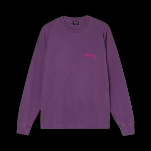 Stussy Sphinx Pigment Dyed Long-Sleeve Tee 'Purple'
