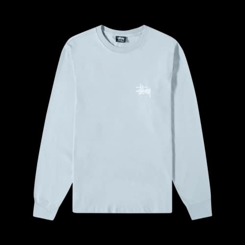 Stussy Basic Long-Sleeve Tee 'Steel'