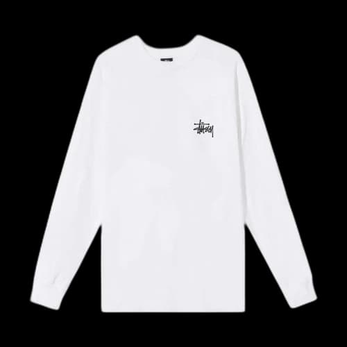 Stussy Basic Long-Sleeve Tee 'White'
