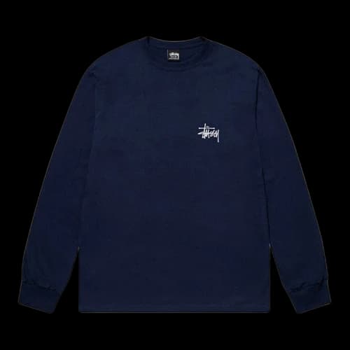 Stussy Basic Long-Sleeve Tee 'Navy'