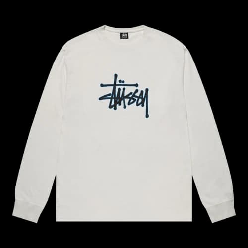 Stussy Outlined Pigment Dyed Long-Sleeve Tee 'Natural'