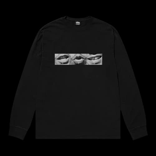 Stussy Phonetic Pigment Dyed Long-Sleeve Tee 'Black'