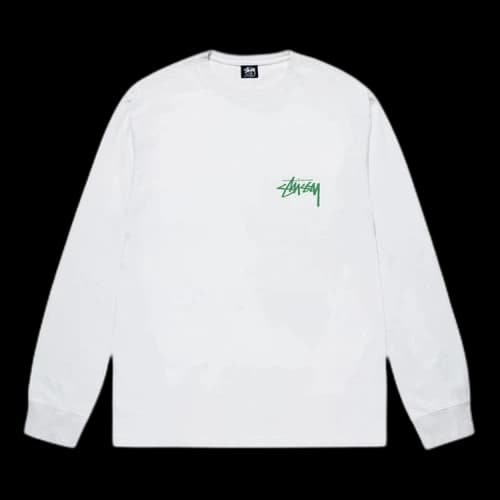 Stussy Landin Long-Sleeve Tee 'White'