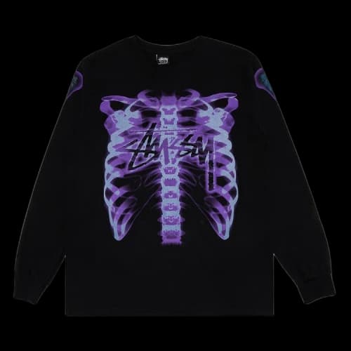 Stussy Rib Cage 3M Long-Sleeve Tee 'Black'