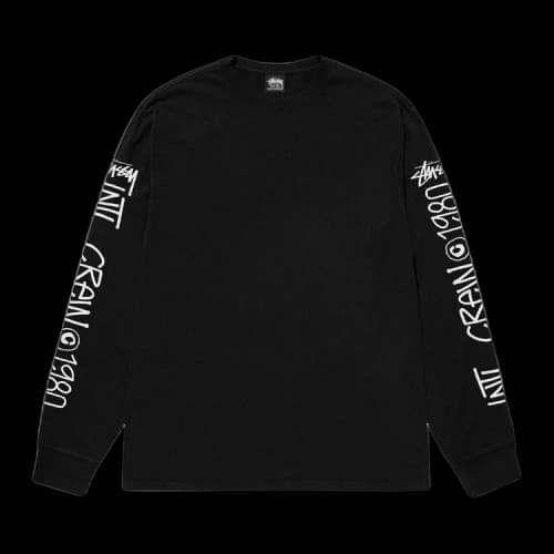 Stussy International Crew Long-Sleeve Tee 'Black'