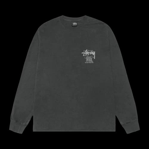 Stussy Classic Gear Long-Sleeve Tee Pigment Dyed 'Black'