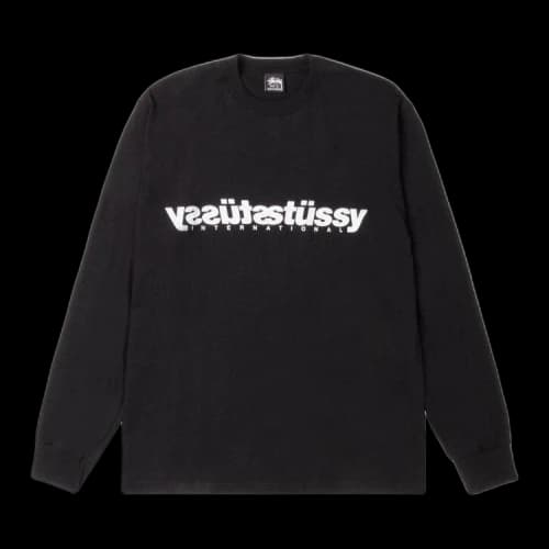 Stussy Mirror L/S Tee Black