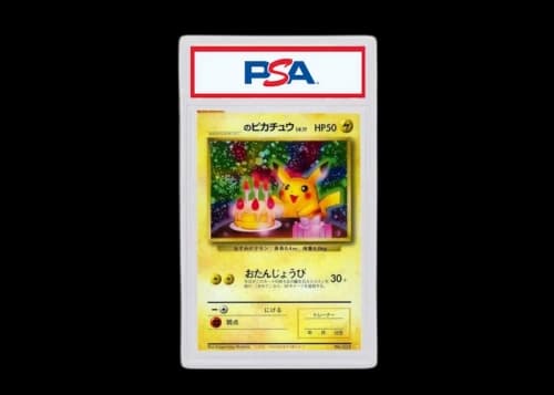 1998 Pokemon Japanese Promo 25 Pikachu Birthday White Star-2nd Anniv. (PSA or BGS Graded)