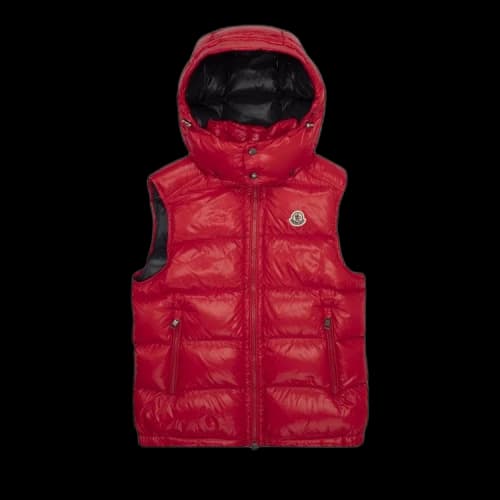 Moncler Bormes Shiny Puffer Vest 'Red'