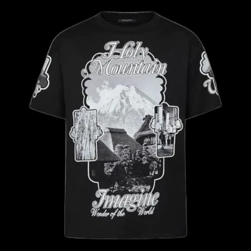 LOUIS VUITTON Holy Mountain Printing Short Sleeve Black