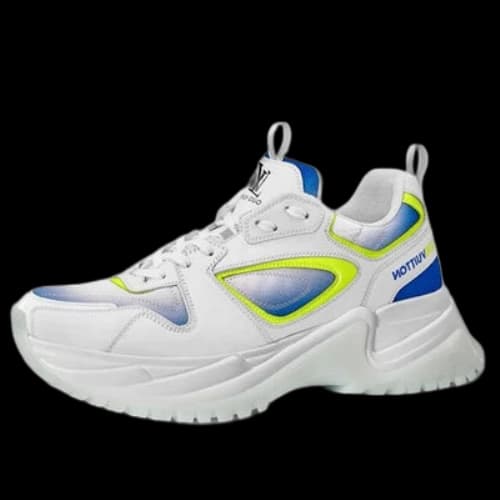 LOUIS VUITTON Run Away Pulse Sneakers 'White Blue Neon Yellow'