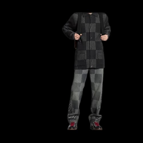 LOUIS VUITTON x Nigo LV2 Series Giant Damier Ribbed Jacket For Unisex