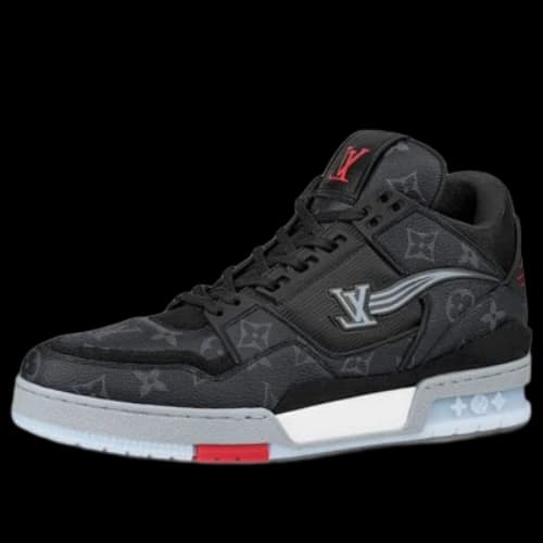 LOUIS VUITTON Trainer Sneakers 'Black Monogram Red'