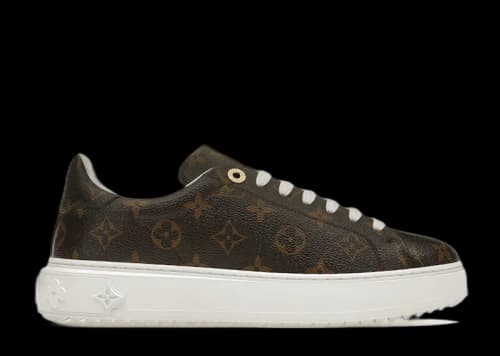 Louis Vuitton Time Out Monogram Leather Cacao Brown White (Women's)