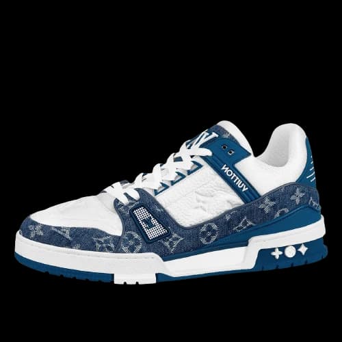 Louis Vuitton LV Trainer Monogram Denim White Blue