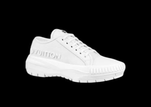 Louis Vuitton Squad Low Vuitton Logo Rubber Patch Logo Techinical Mesh White White (Women's)