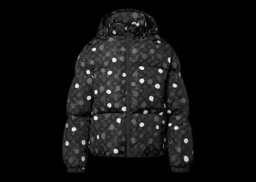 Louis Vuitton x Yayoi Kusama Monogram Painted Dots Down Blouson Sea Lion Grey