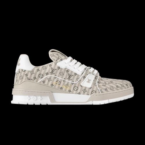 Louis Vuitton Trainer Low 'Striped Mini Monogram - Beige'