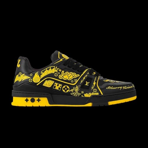 Louis Vuitton LV Trainer Black Yellow Graffiti