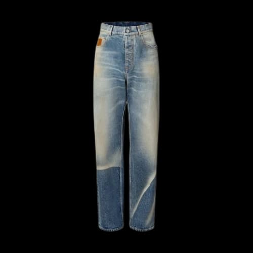Louis Vuitton Sunfaded Effect Denim Skate Pants Indigo