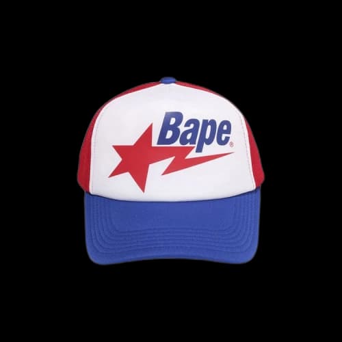 BAPE Sta Mesh Cap 'Red/Navy'