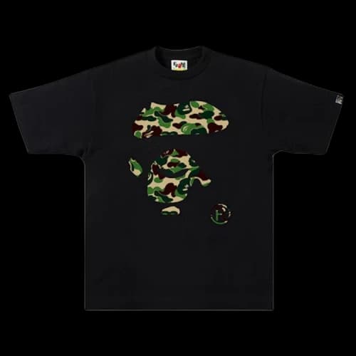 BAPE Abc Ape Face Tee 'Black/Green'