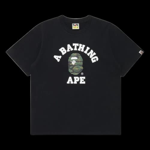 BAPE Tiger Camo College Tee 'Black/Green'