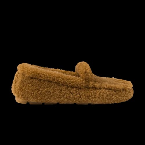 Prada Shearling Driving Loafer 'Caramel' (Women's)