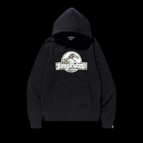 BAPE x Jurassic World Logo Pullover Hoodie 'Black'