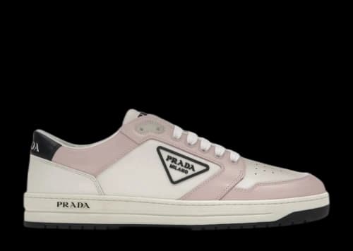 Prada District Sneaker White Pink Perforated Leather (Women's)