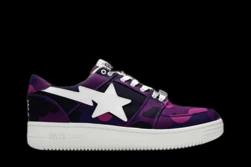 Bapesta Canvas Low 'Purple Camo'