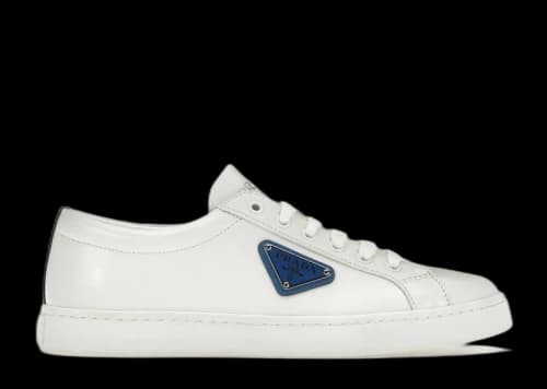 Prada Court Sneaker White Blue Leather (Women's)